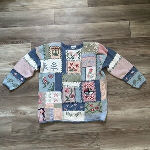 Capezio Multicolor Patchwork Sweater